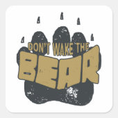 クマを起こさないで スクエアシール (正面)