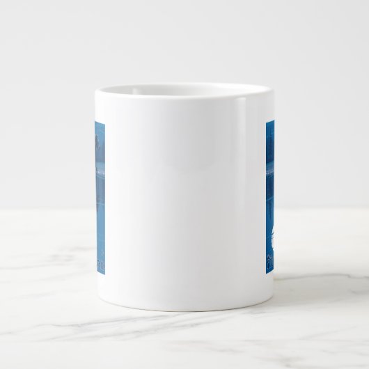 クマインムーンライト-ウェストイエローストーン、モンタナ ジャンボコーヒーマグカップ (正面)