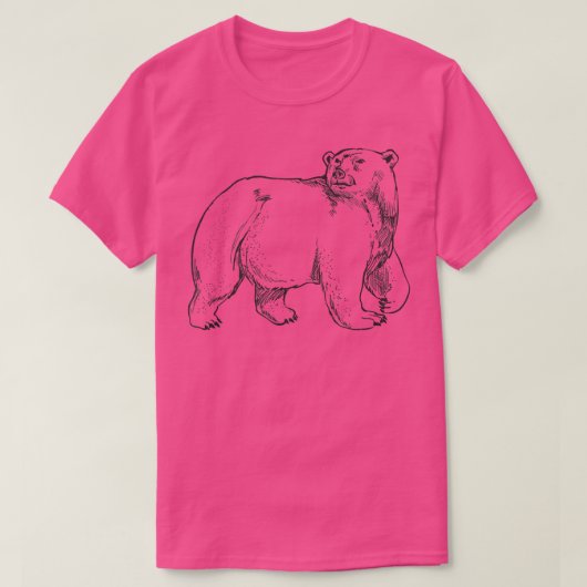 クマカッコいいクマ動物園の動物クマ愛好家 Tシャツ (デザイン正面)