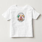 クマカラフルとキャンディの子供の幼児Tシャツ トドラーTシャツ (正面)