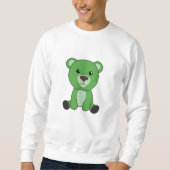 クマカラフルの可愛い動物 スウェットシャツ (正面)