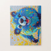 クマカラフル抽象芸術動物デザイン ジグソーパズル (縦)