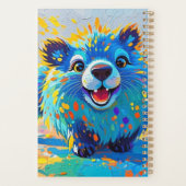 クマカラフル抽象芸術動物デザイン プランナー手帳 (裏面)