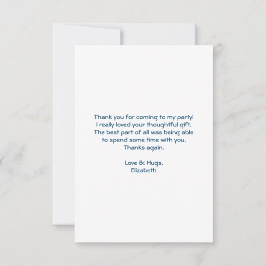 クマキスをするカワイイとかわいいありがとう サンキューカード (裏面)