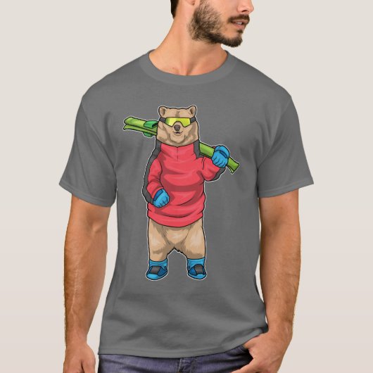クマスキーヤースキーパンツ Tシャツ (正面)