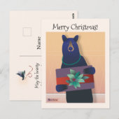 💕クマネックレスを着るとプレゼントが贈られる ポストカード (正面/裏面)