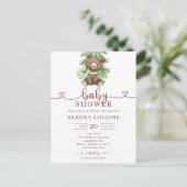 クマハート書道4写真ベビーシャワー ポストカード (スタンド正面)