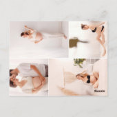 クマハート書道4写真ベビーシャワー ポストカード (裏面)