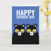 クマパパ達よ、おめでとう ゲイ・ファーザーズ・デイ カード (黄色い花)