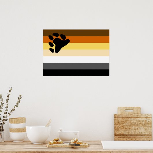 クマプライド国旗のポスター ポスター (キッチン)