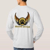 クマプライド旗はルールの前翼を持つ Tシャツ (裏面)