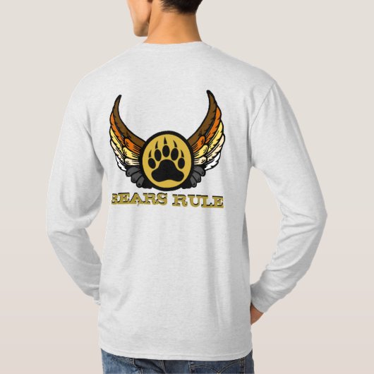 クマプライド旗はルールの前翼を持つ Tシャツ (裏面)