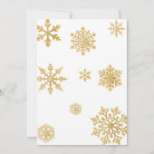 クマベビー冬のベビーシャワー外は寒い 招待状 (裏面)