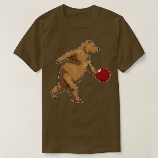 クマボーリングボウリングボール Tシャツ (デザイン正面)