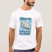クマムシのビールホルダージョーク Tシャツ (正面)