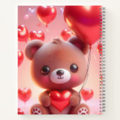 クマモダンとハートを持つビジネス用ノートブック ノートブック (裏面)