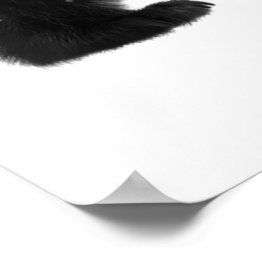 クマ二重露出の森の木の夜 ポスター (角)