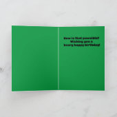 クマ付きカスタマイズ可能な折り畳み誕生日カード カード (内部)