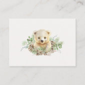 クマ冬の赤ちゃんシャワーブックベビー挿入用 エンクロージャーカード (裏面)