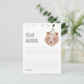 クマ初誕生日タイムカプセルカード – Teddy Bear ポストカード (スタンド正面)