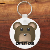 クマ可愛い子 キーホルダー (正面)