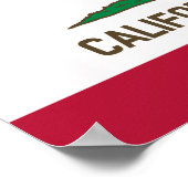 クマ国旗 – カリフォルニア州 ポスター (角)