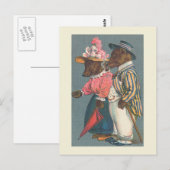 『クマ夫婦』ヴィンテージはがき ポストカード (正面/裏面)