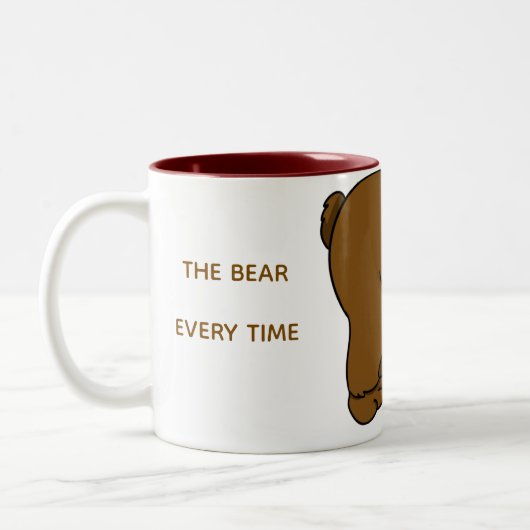 クマ好きな方のためのコーヒーマグ ツートーンマグカップ (左)
