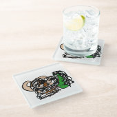 クマ好き ガラスコースター (アングル)