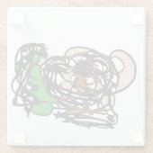 クマ好き ガラスコースター (裏面)