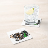 クマ好き スクエアペーパーコースター (インサイチュ)