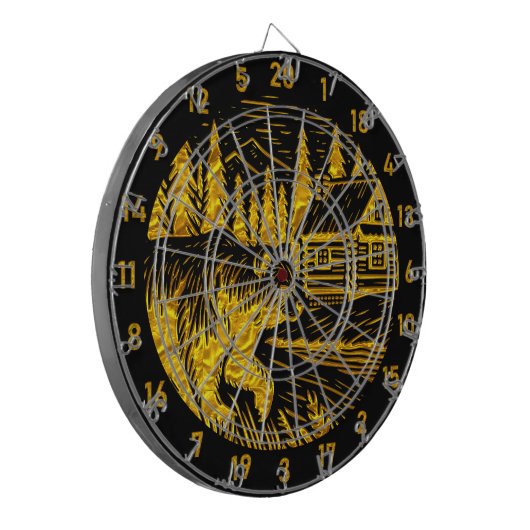 クマ威厳のあるをテーマにしたゲームアクセサリー ダーツボード (正面左)