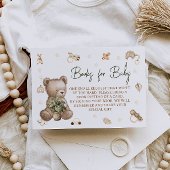 クマ子供部屋かわいい赤ちゃんシャワー予約リクエスト エンクロージャーカード