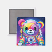 クマ宇宙飛行士デザイン – マグネット (正面/裏面)