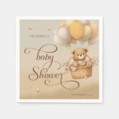 クマ待ちベビーシャワー紙ナプキン スタンダードカクテルナプキン (正面)