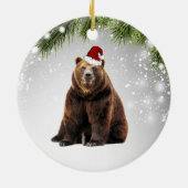 クマ恋人の大人の子供のためのクマのクリスマスギフト セラミックオーナメント (裏面)