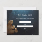 クマ推測数ゲーム赤ちゃんシャワーゲーム 招待状 (正面)