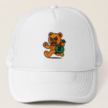 クマ泥棒スウェットデニムジャケットトラッカーハット