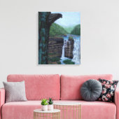 クマ滝絵画滝 キャンバスプリント (インサイチュ (リビング))