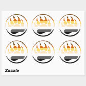 クマ爪クマプライド旗 ラウンドシール (シート)