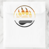 クマ爪クマプライド旗 ラウンドシール (バッグ)