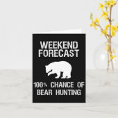 クマ狩りギフトおもしろい- Hunter Weekend Forecast カード (黄色い花)