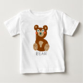 クマ用の動物文字B ベビーTシャツ (正面)