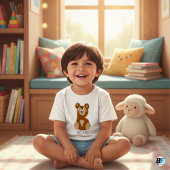 クマ用の動物文字B ベビーTシャツ