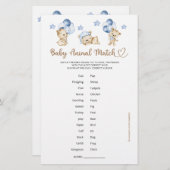 クマ男の子のシャワー赤ちゃん動物の試合 (正面/裏面)