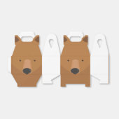 クマ白褐色の動物 フェイバーボックス (折り畳みなし)