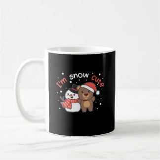 クマ私は雪かわいい雪だるま雪パン コーヒーマグカップ