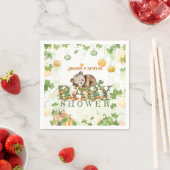 クマ秋ベビーシャワー スタンダードカクテルナプキン (インサイチュ)