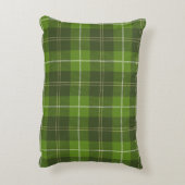 クマ素朴と鹿、ダークグリーンとクリームの正方形 アクセントクッション (裏面(縦))