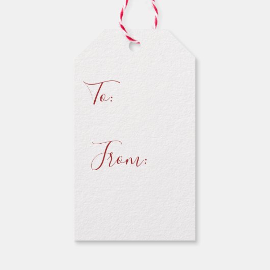 クマ素朴冬の雪景色クリスマス ギフトタグ (裏面)